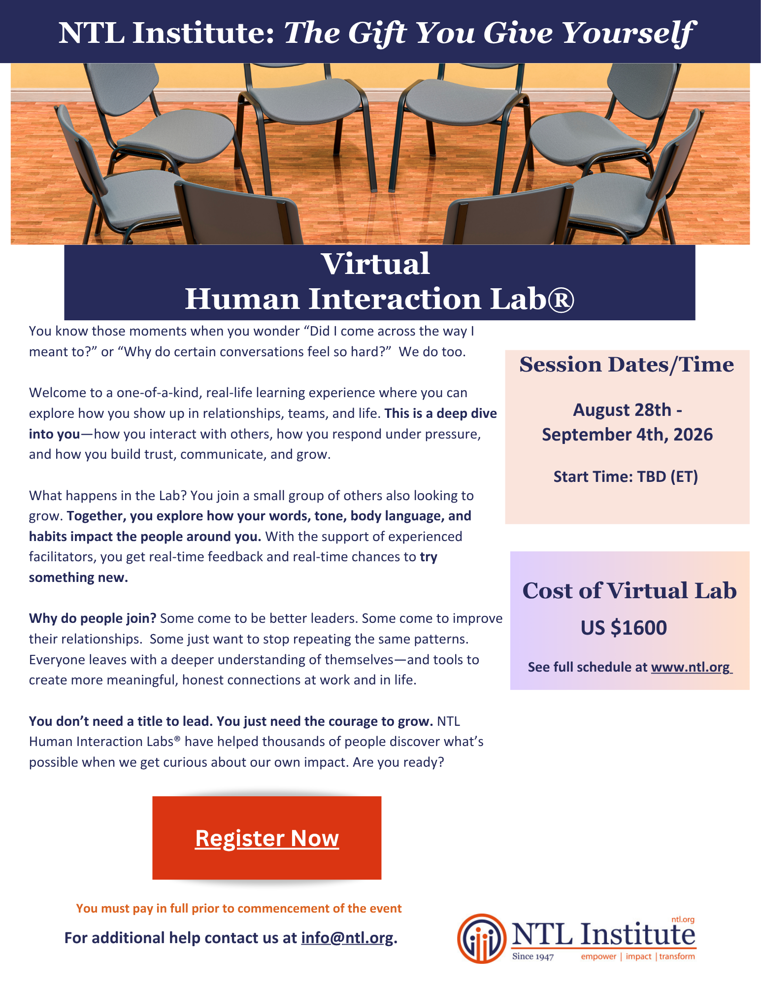Virtual HI Lab® August 28 - September 4...